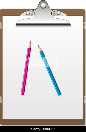 vector clipboard and pencils Stock Vector Image & Art - Alamy