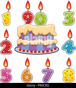 vector birthday candles Stock Vector Image & Art - Alamy