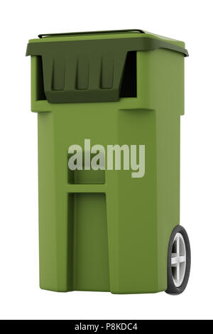 Trash bin isolated on white background Stock Photo - Alamy