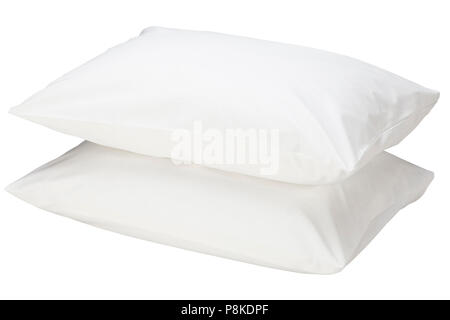 Two pillows isolated on white background. Include clipping path Stock Photo
