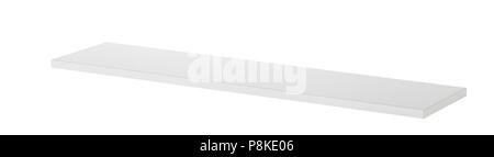 White shelf isolated on white background. Include clipping path. Stock Photo