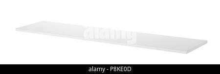 White shelf isolated on white background. Include clipping path. Stock Photo