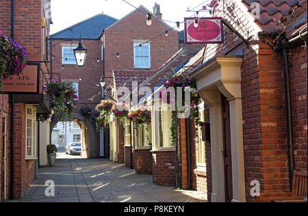 Casual Shopping street in Bawtry, Doncaster District, South Yorkshire, England, UK