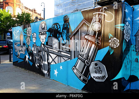 Doncaster marketplace renovation, improvements artwork, Market place, Stock Photo