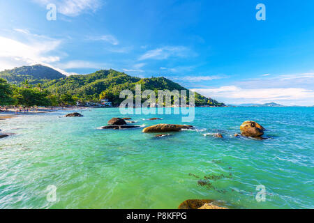 Beautiful Silver  beach on the island of Samui in Thailand. Stock Photo