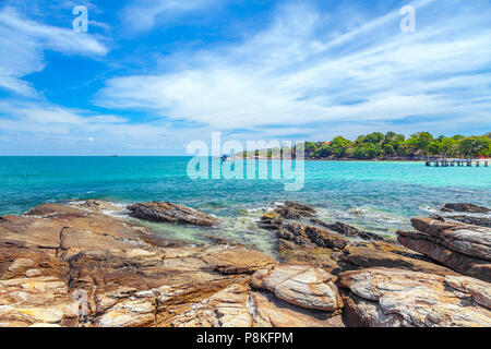 Rocky coast of Samed Island in Thailand. Stock Photo