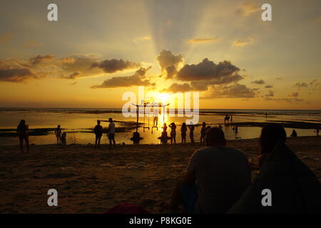 Sunset on Gili Trawangan Stock Photo