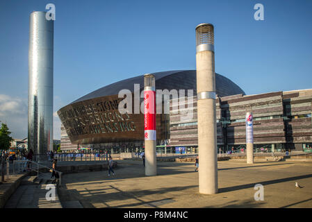 The Welsh Millennium Center, architect Percy Thomas, Cardiff, South Glamorgan, Wales, United Kingdom Stock Photo