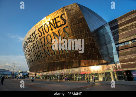 The Welsh Millennium Center, architect Percy Thomas, Cardiff, South Glamorgan, Wales, United Kingdom Stock Photo