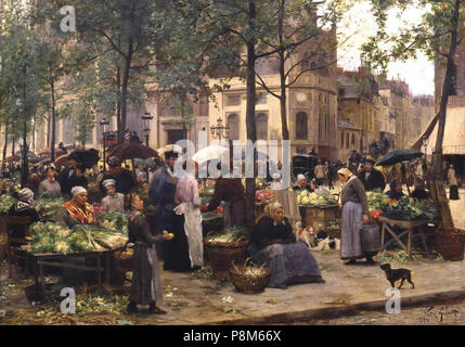 .   573 Victor Gabriel Gilbert, 1880 - Le carreau des halles Stock Photo