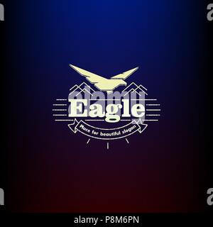 icon. vector. eagle. vintage. Stock Vector