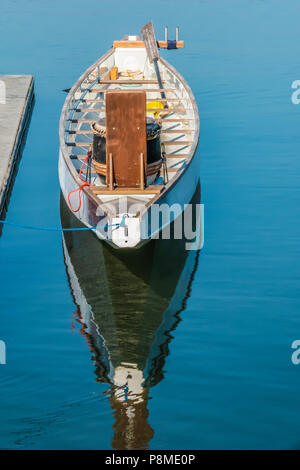 Rowing (crew) on the shores of the Upper Zurich Lake, Rapperswil-Jona, Sankt Gallen, Switzerland Stock Photo