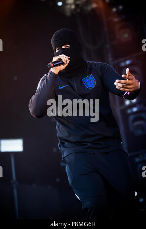 Denmark, Roskilde - July 6, 2018. The British rap collective New Gen ...