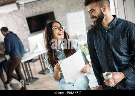 Portrait of architects having discussion in office Stock Photo