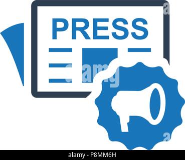 Press Release , news Icon Stock Vector