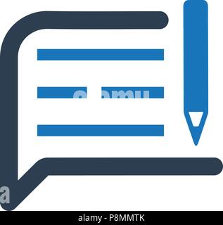 Meticulously Designed "Write A Note Icon" Stock Vector