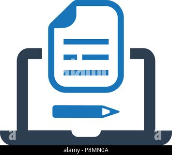 SEO Content Management Icon Stock Vector