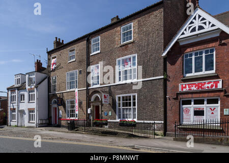 The World of James Herriott, Thirsk, North Yorkshire, UK; the author and vet's 1940's residence now a museum to his honour. Stock Photo