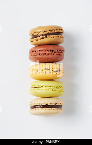 Row of macarons Stock Photo