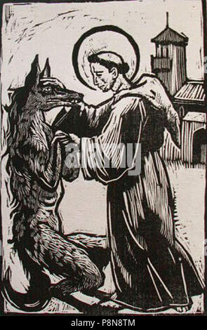 werewolf medieval illustration Stock Photo