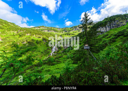Mountain Scenery in the Alps of Austria - Hiking in the highland of Europe Stock Photo