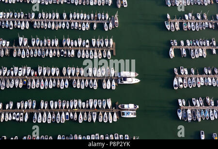 Aerial of the marina of Nieuwpoort Stock Photo