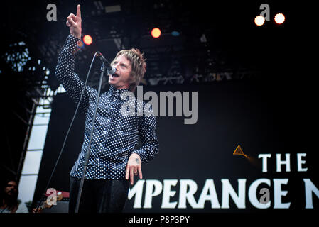 Stupinigi, Italy. 11th July, 2018. The British rock/blues band called The Temperance Movement performing live on stage at the Stupinigi Sonic Park Festival 2018. Credit: Alessandro Bosio/Pacific Press/Alamy Live News Stock Photo