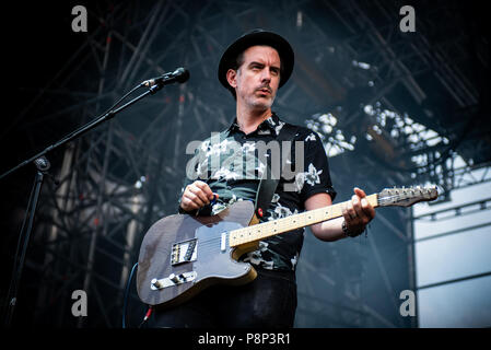 Stupinigi, Italy. 11th July, 2018. The British rock/blues band called The Temperance Movement performing live on stage at the Stupinigi Sonic Park Festival 2018. Credit: Alessandro Bosio/Pacific Press/Alamy Live News Stock Photo