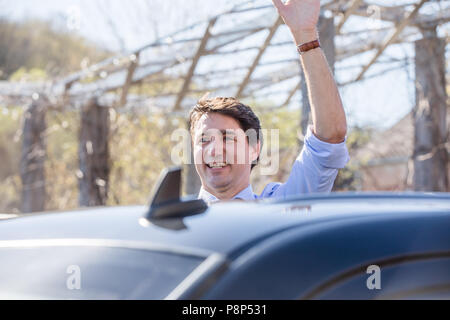 MAY 24, 2018 - TORONTO, CANADA: CANADIAN PRIME MINISTER JUSTIN TRUDEAU MEETS FANS AFTER A PUBLIC EVENT.