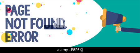 Text sign showing Page Not Found Error. Conceptual photo message appears when search for website doesnt exist Creative artwork type idea text script m Stock Photo