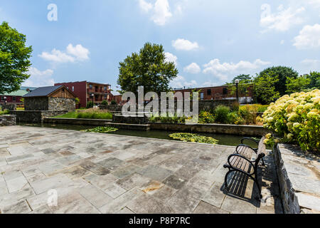 Sights around Carrol Creek Promenade in Historic Frederick, Maryland ...