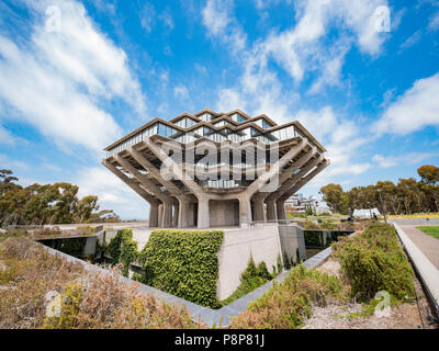 San Diego, JUN 29: The famous Geisel Library of Universtiy of California San Diego on JUN 29, 2018 at San Diego, California Stock Photo