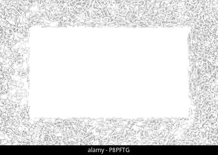 Frame of letters. Include clipping path. 3d render Stock Photo - Alamy