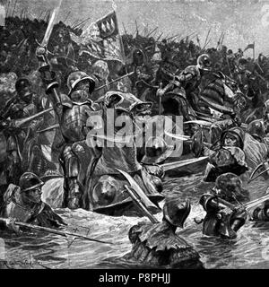 .   552 The Battle of Towton by Richard Caton Woodville (cropped) Stock Photo