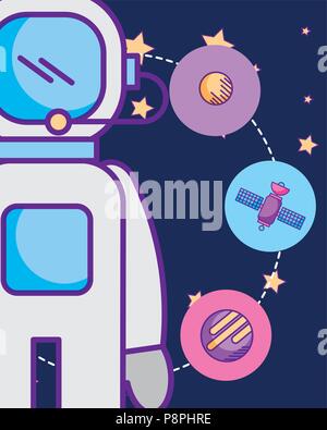 space galaxy cosmic card satelite solar system stars signal vector ...