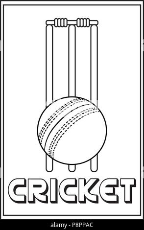 Abstract Cricket Label Stock Vector