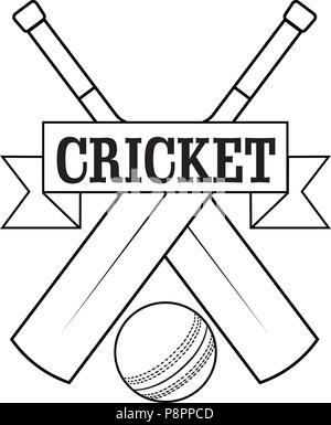 Abstract Cricket Label Stock Vector