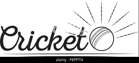 Abstract Cricket Label Stock Vector
