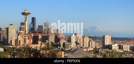 View of downtown Seattle skyline in Seattle, Washington, USA Stock Photo