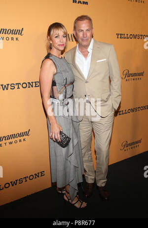'Yellowstone' Premiere  Featuring: Christine Baumgartner, Kevin Costner Where: Los Angeles, California, United States When: 12 Jun 2018 Credit: FayesVision/WENN.com Stock Photo