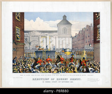 Execution of Robert Emmet in Thomas Street, [Dublin], 20th September 1803 Stock Photo