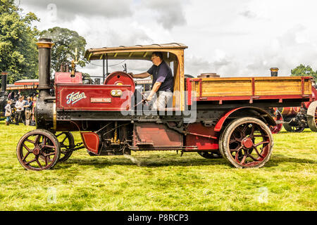 Steam vehicles including bus's and lorries, at Astle Park steam festival Chelford Cheshire United Kingdom Stock Photo