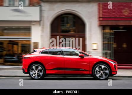 Jaguar i Pace electric automobile in London central London UK Stock Photo
