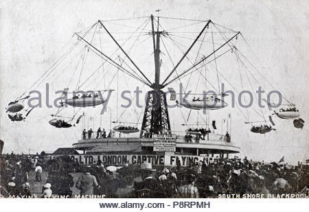 Pleasure Beach View Of The Rides And Amusements Across The Sand Stock Photo Alamy