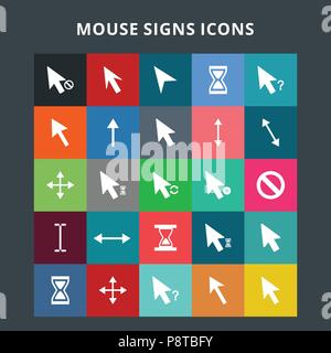 Mouse Sign Icons. For web design and application interface, also useful for infographics. Vector illustration. Stock Vector