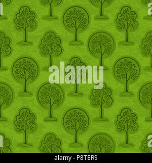 Trees Seamless Stock Vector