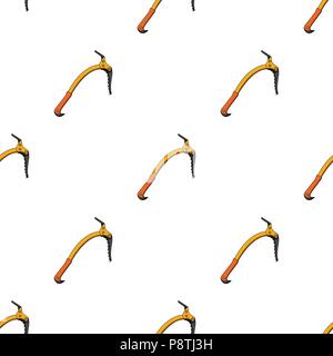 Ice ax.Mountaineering single icon in cartoon style vector symbol stock illustration . Stock Vector