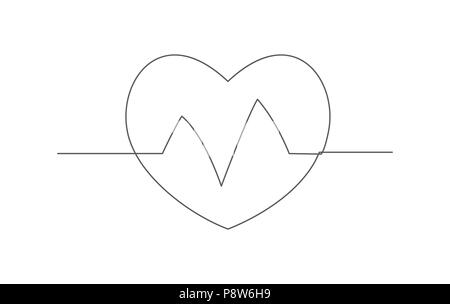 Health One line drawing Stock Vector