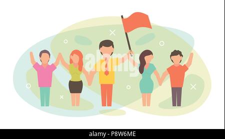 Leadership Illustration for business design and infographic Stock Vector