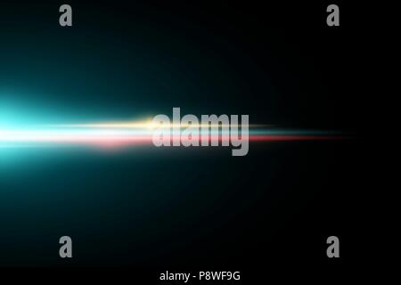 Abstract bright light effect on a dark background. Multicolored flares. Colorful flash. Footage for your project. Vector illustration. EPS 10 Stock Vector